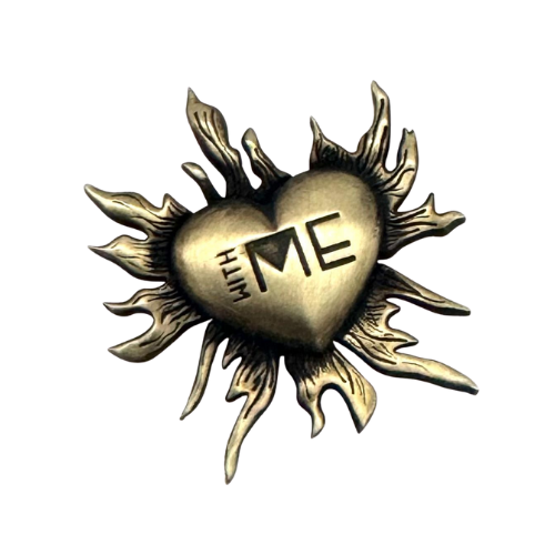 Art with Me Pinny Lane flaming heart pin